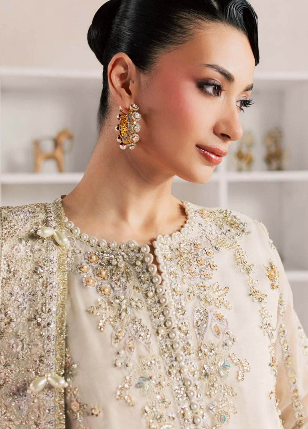 Sorelle by Aylin Unstitched Hand work Organza 3 Piece Suit AY26US Ivana - Festive Collection
