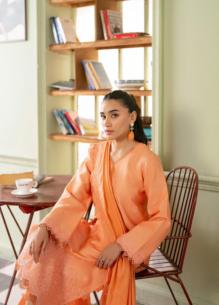 Raha by Rajbari Unstitched Premium Chikankai Embroidered Lawn 3 Piece Suit RB26UCRL D-7 - Summer Collection
