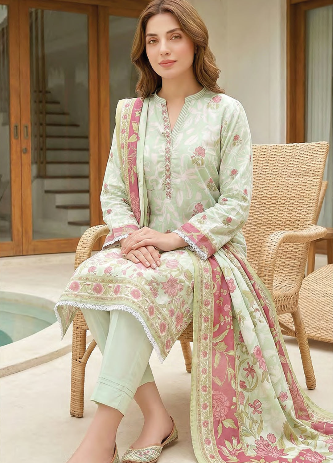Summer Prints by Lakhany Unstitched Printed Lawn 3 Piece Suit LSM26USP LG-SG-0114 - Summer Collection
