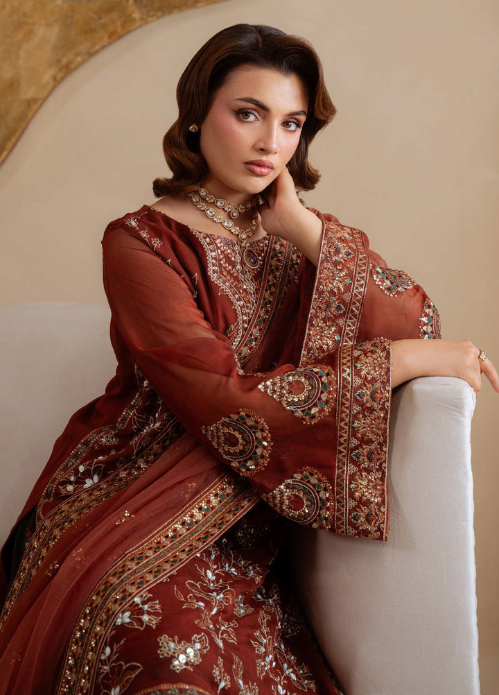 Amaya by Nureh Unstitched Luxury Chiffon Embroidered 3 Piece Suit NU26UA AM-35 - Festive Collection