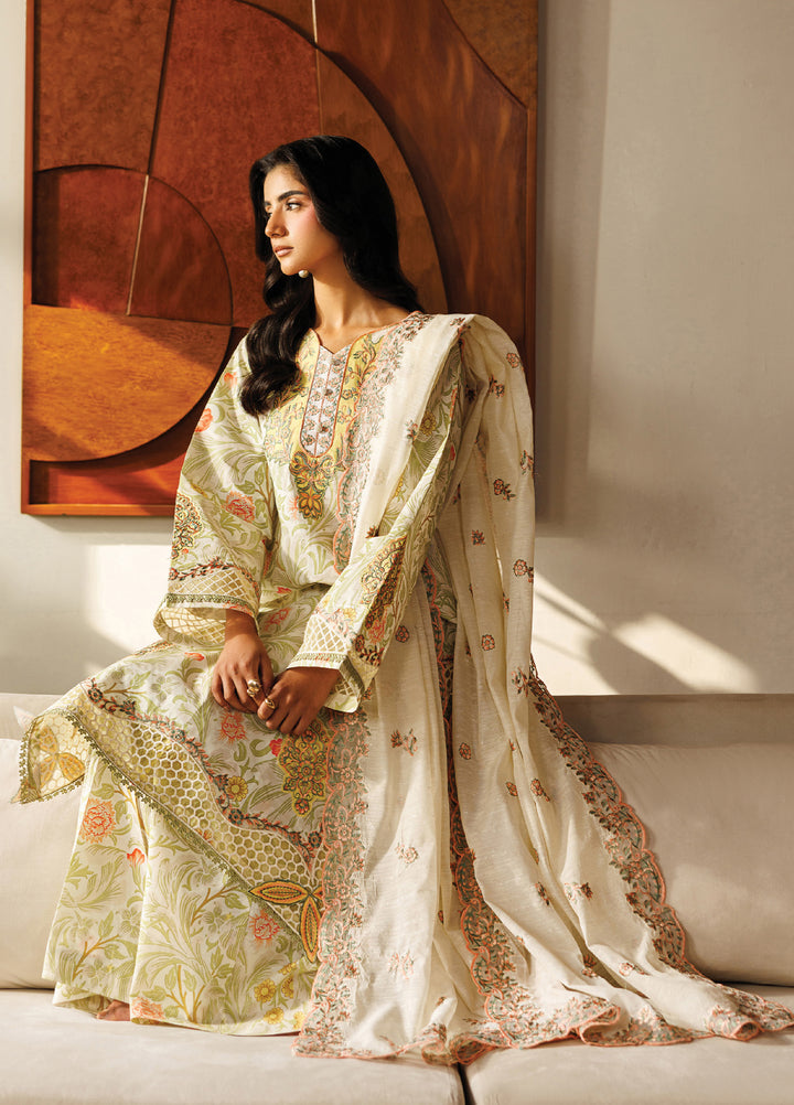 Leila by Mahnur Unstitched Embroidered Lawn 3 Piece Suit MN26ULL L-03 - Summer Collection