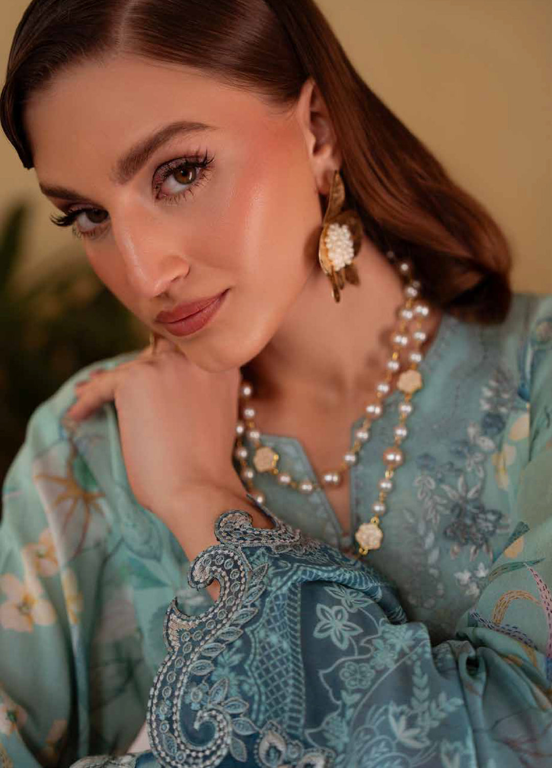 Maya by Nureh Unstitched Embroidered Swiss Lawn 3 Pcs Suit NU26UM NS-160 - Summer Collection