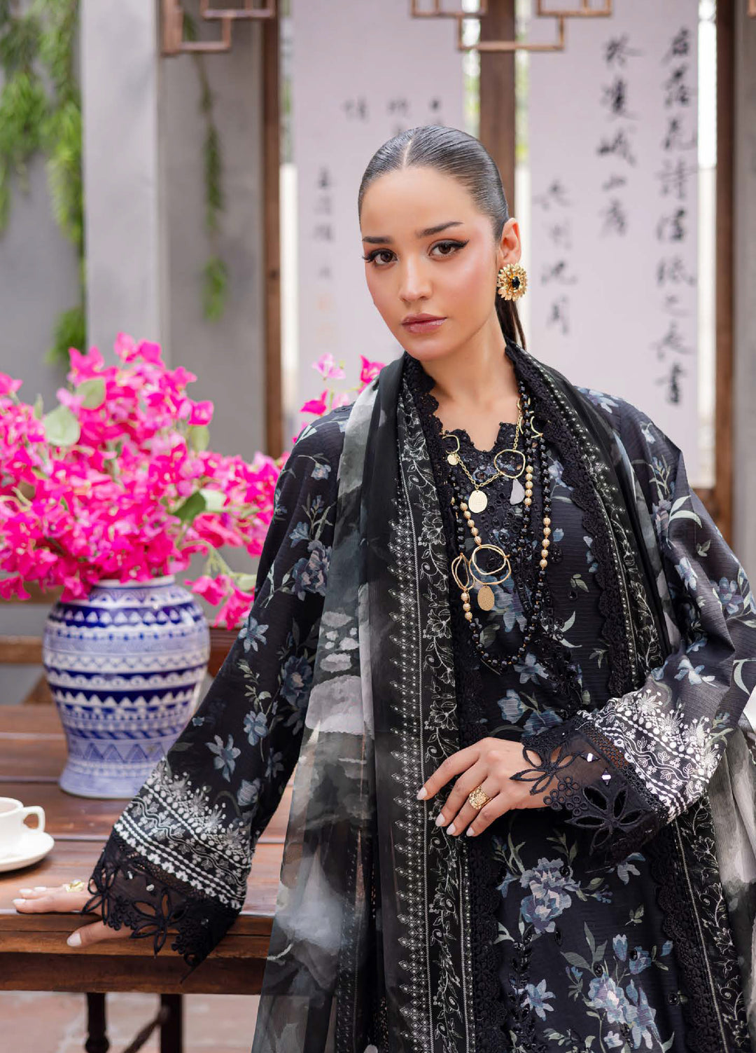 Bloom by Nureh Unstitched Embroidered Lawn 3 Piece Suit NU26UBL BL-11 - Festive Collection