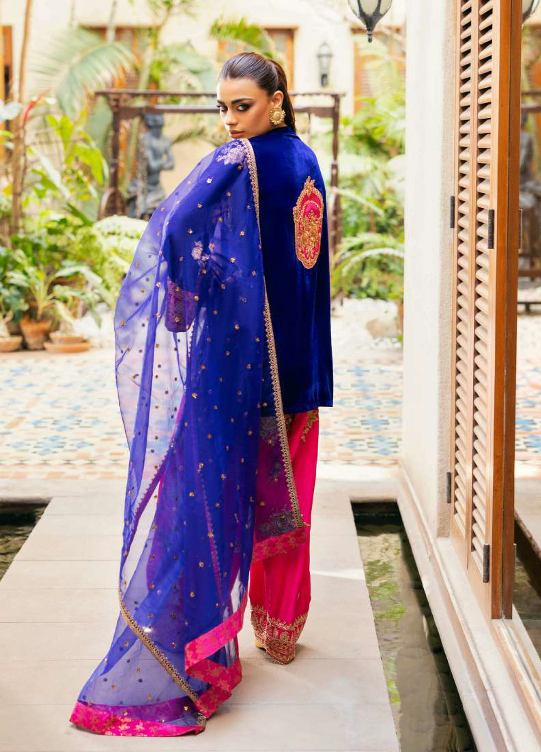 Zainab Chottani Unstitched Velvet Embroidered 3 Piece ZC25UV Jia - Festive Collection