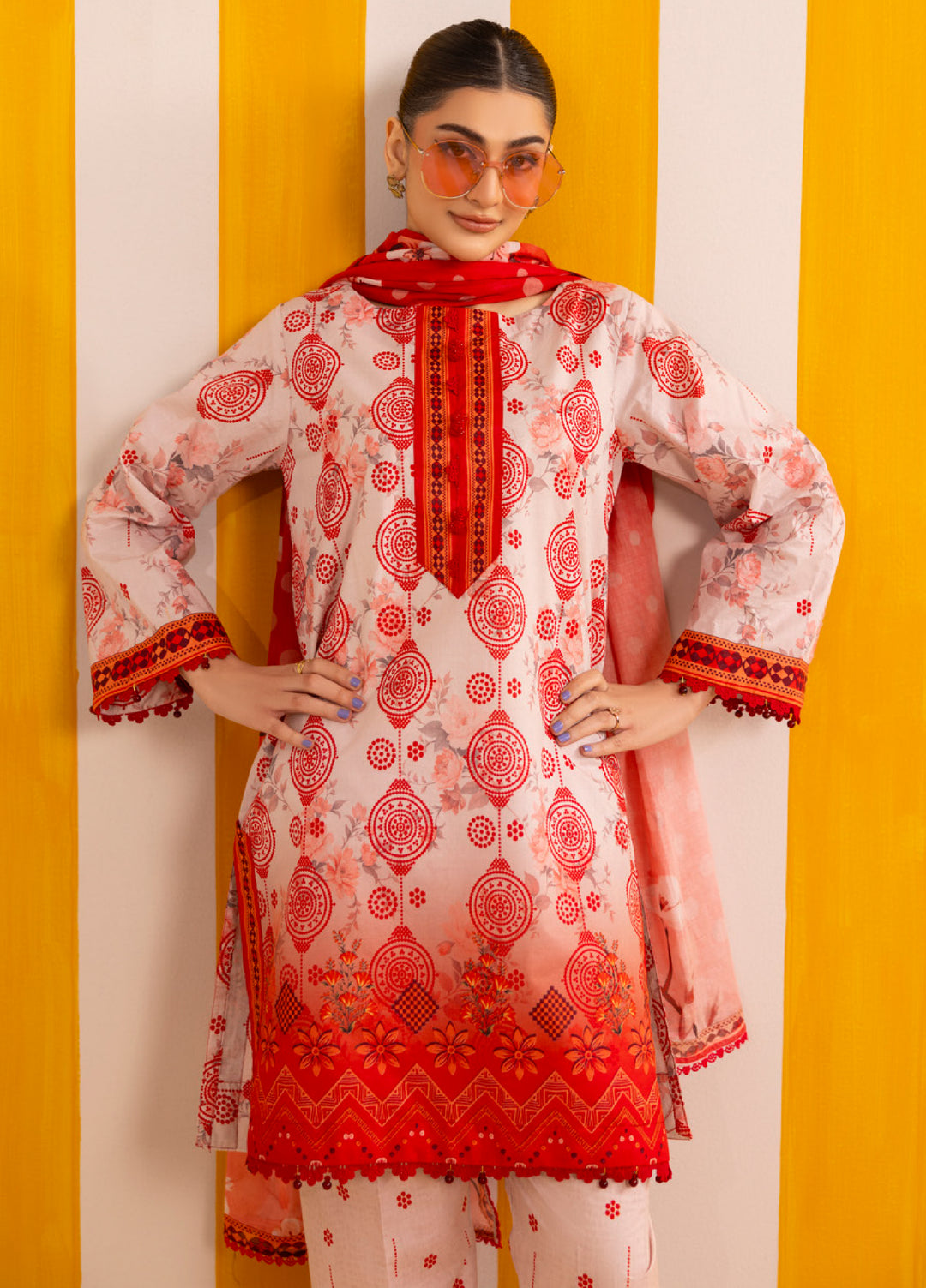 Coco Popup by Al Zohaib Unstitched Printed Lawn 3 Piece Suit AZ26UCP D-9 - Summer Collection