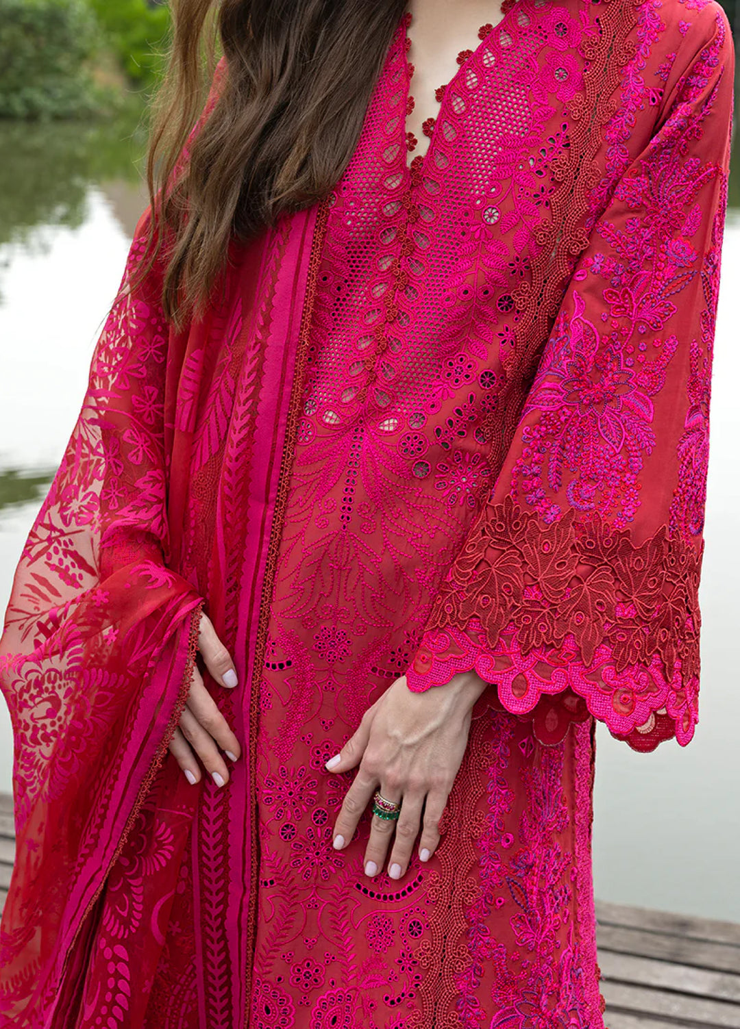 Mon Tresor by Esmel Unstitched Embroidered Luxury Lawn 3 Piece Suit EML26UMT D10-Rina - Summer Collection