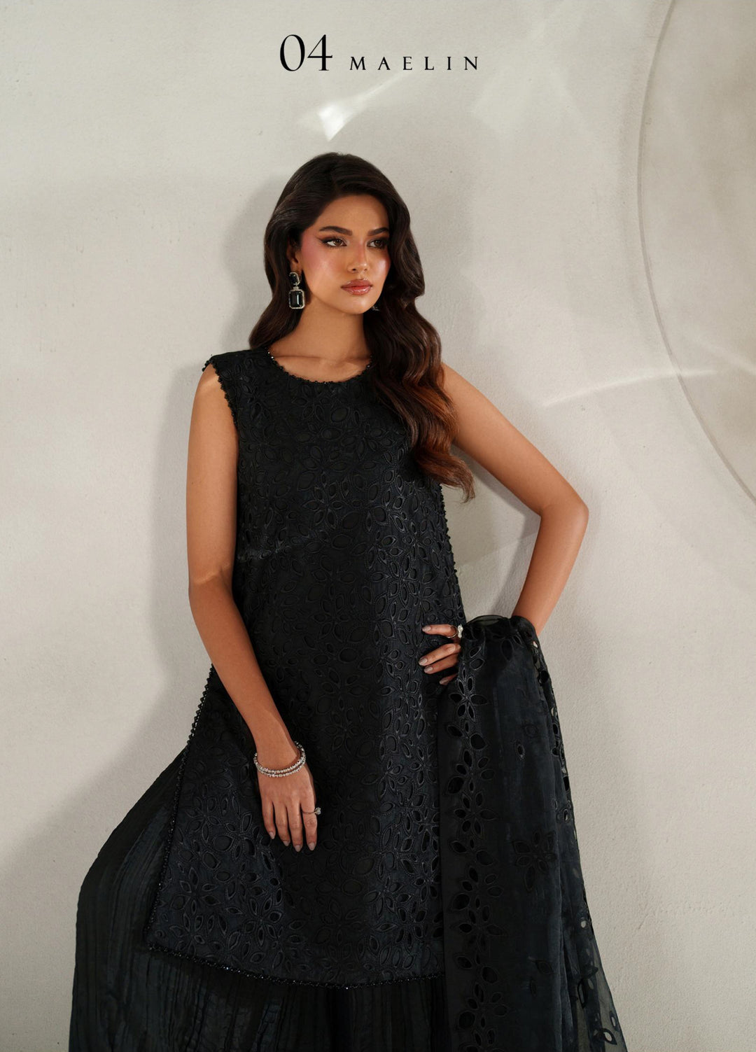 Muse Thread by Zarif Unstitched Organza Embroidered Suits 3 Piece ZRF25MT 04 MAELIN - Festive Collection