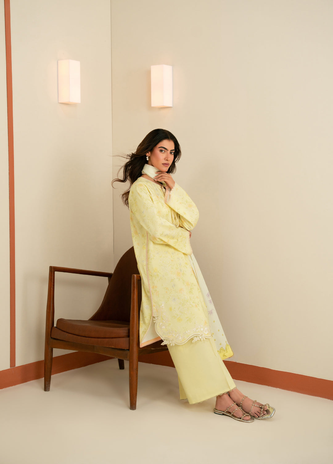 Seran Essentials Unstitched Printed Lawn 3 Piece Suit SN26UEL Solene D-04 - Lawn Collection