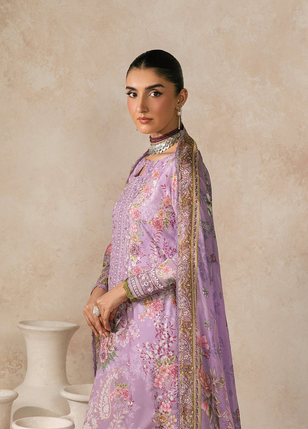 Gulaal Unstitched Embroidered Lawn 3 Piece Suit GL26ULF Nerine D-6 - Festive Collection