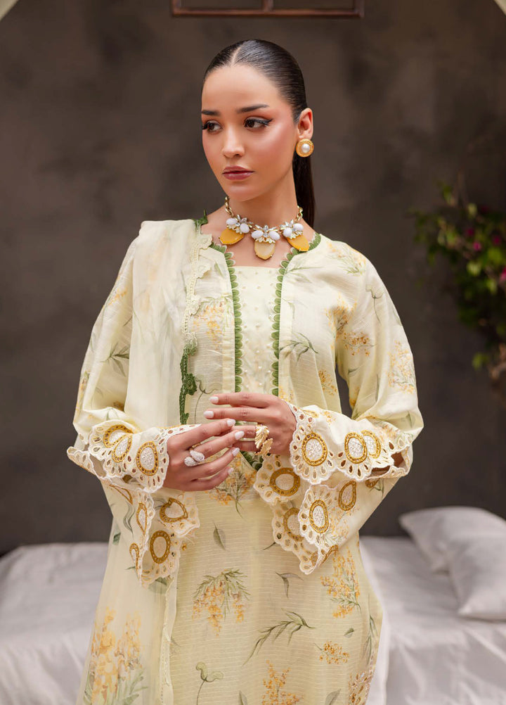 Bloom by Nureh Unstitched Embroidered Lawn 3 Piece Suit NU26UBL BL-10 - Festive Collection