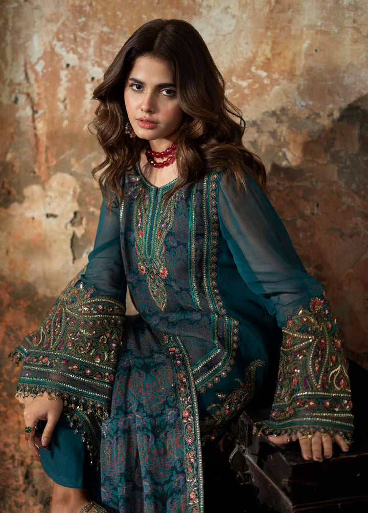 Vasal by Charizma Unstitched Embroidered Chiffon 3 Piece Suit CHR26UV VSL6-07 - Festive Collection