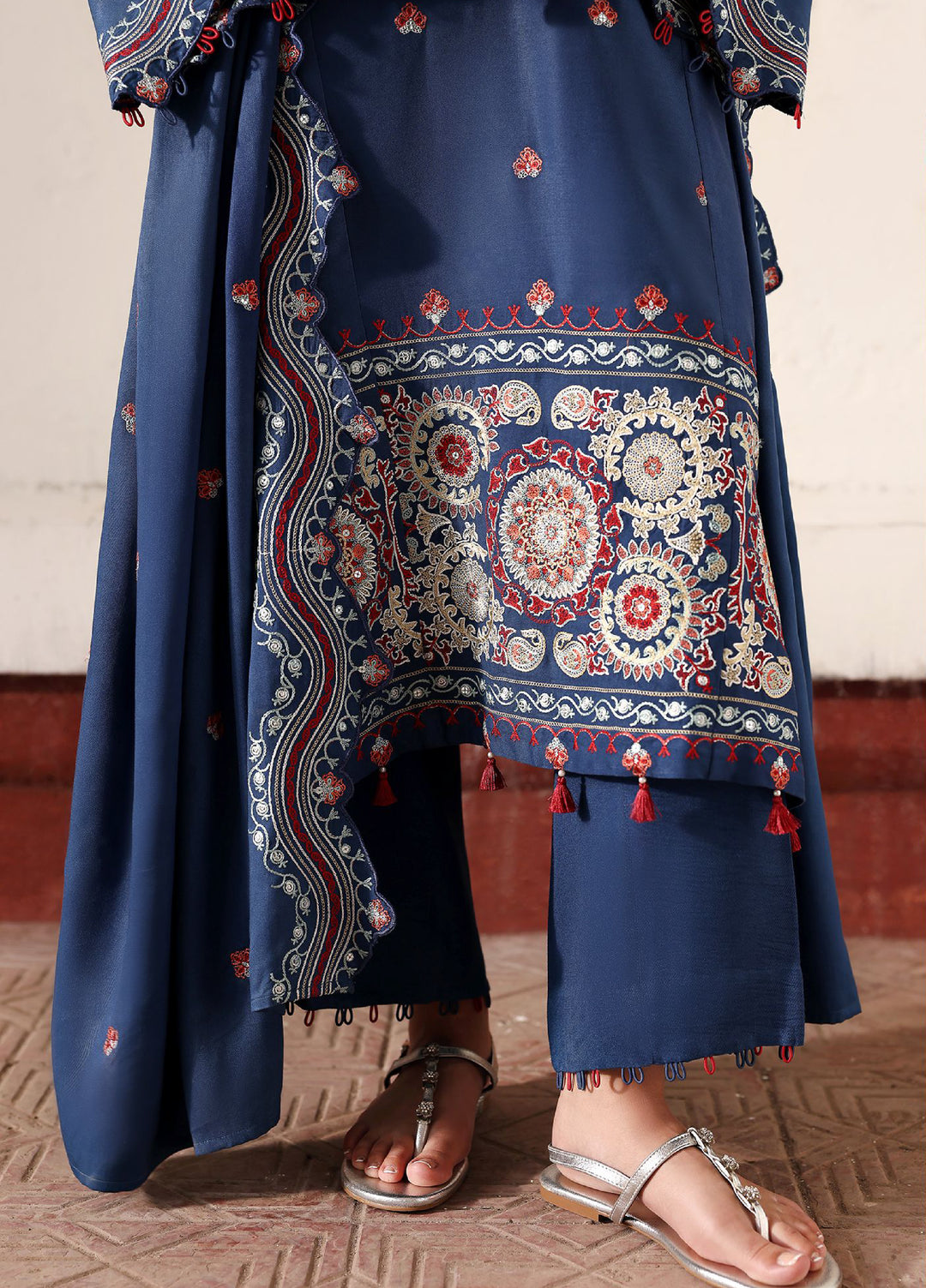 Cross Stitch Unstitched RTS Marina Embroidered Suits 3 Piece CS25MW D-04 Moonlit Garden - Winter Collection