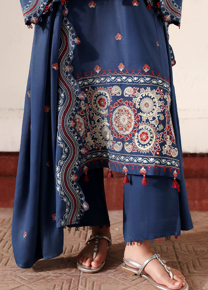 Cross Stitch Unstitched RTS Marina Embroidered Suits 3 Piece CS25MW D-04 Moonlit Garden - Winter Collection