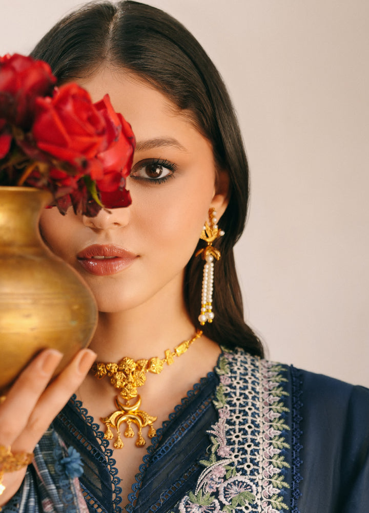 Ek Fasana by Kahf Premium Unstitched Embroidered Luxury Lawn 3 Piece Suit KHF26UFL KLB-1A MALKA - Festive Collection