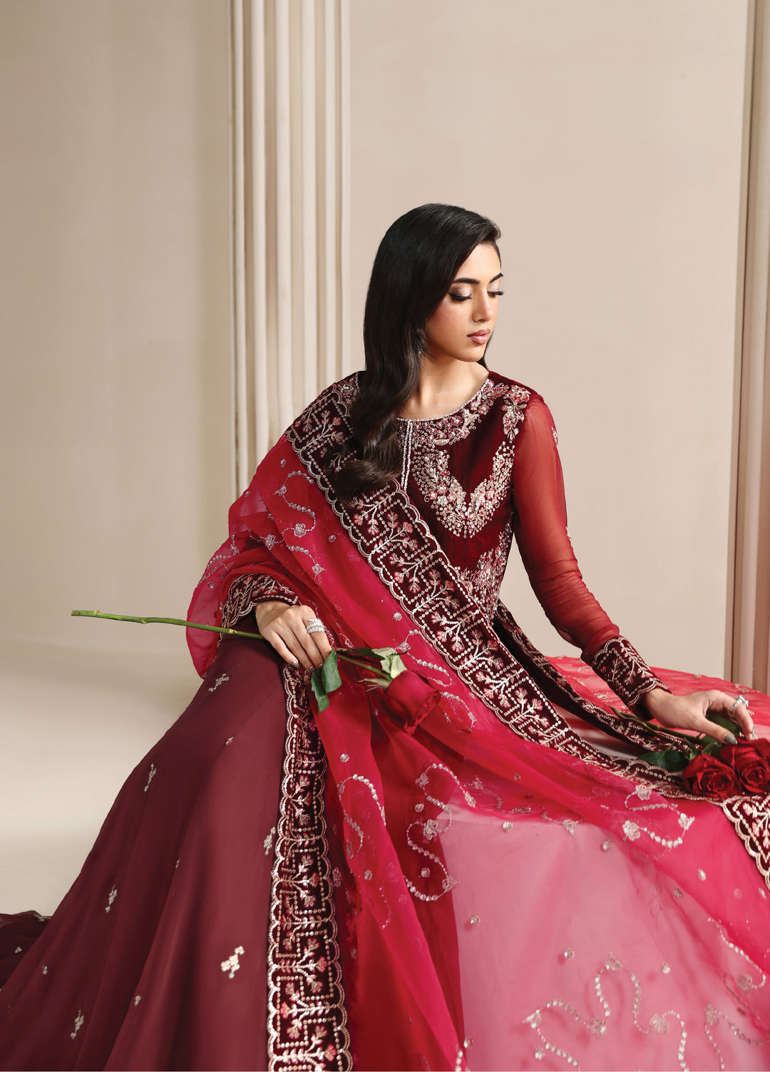 Lamour by Alizeh Fashion Unstitched Velvet Embroidered Suits 3 Piece AFB25LV D-02 Cherie - Festive Collection