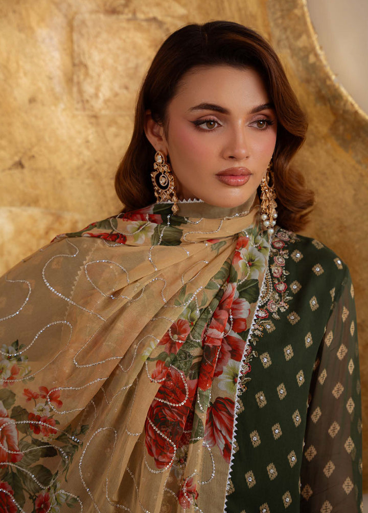 Amaya by Nureh Unstitched Luxury Chiffon Embroidered 3 Piece Suit NU26UA AM-33 - Festive Collection