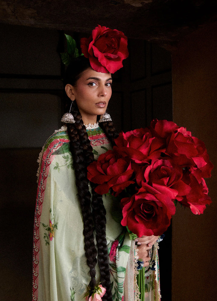 Zan by Hussain Rehar Unstitched Embroidered Lawn 3 Piece Suit HR26UZF Nane D-79 - Festive Collection