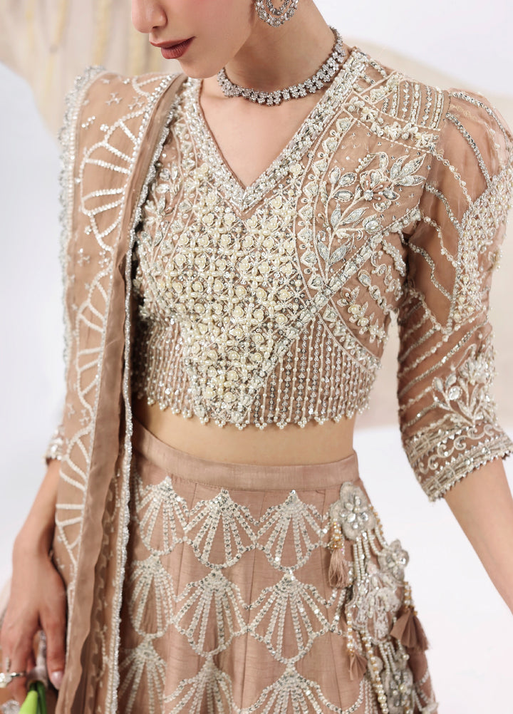 Lamore by Sardinia Unstitched Luxury Hand Work Organza 3 peice SRD25LH D-6 Silk Whisper - Formals Collection