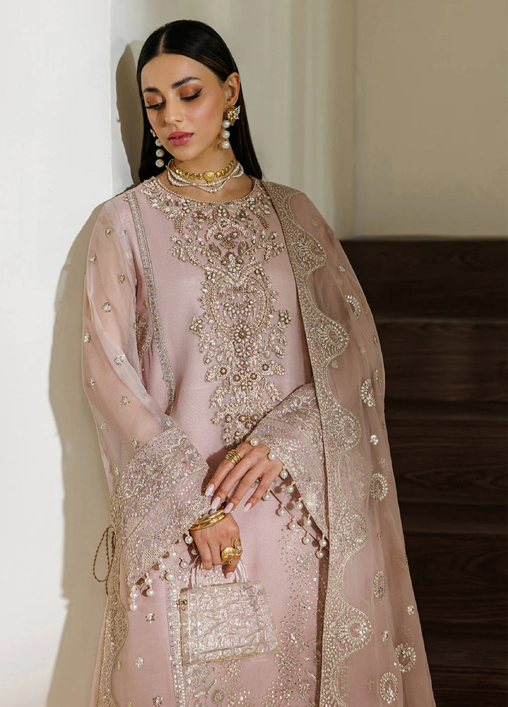 Aymal by Alizeh Fashion Handcrafted Unstitched Embroidered Chiffon 3 Pcs Suit AF26UAC 08-REEF - Festive Collection