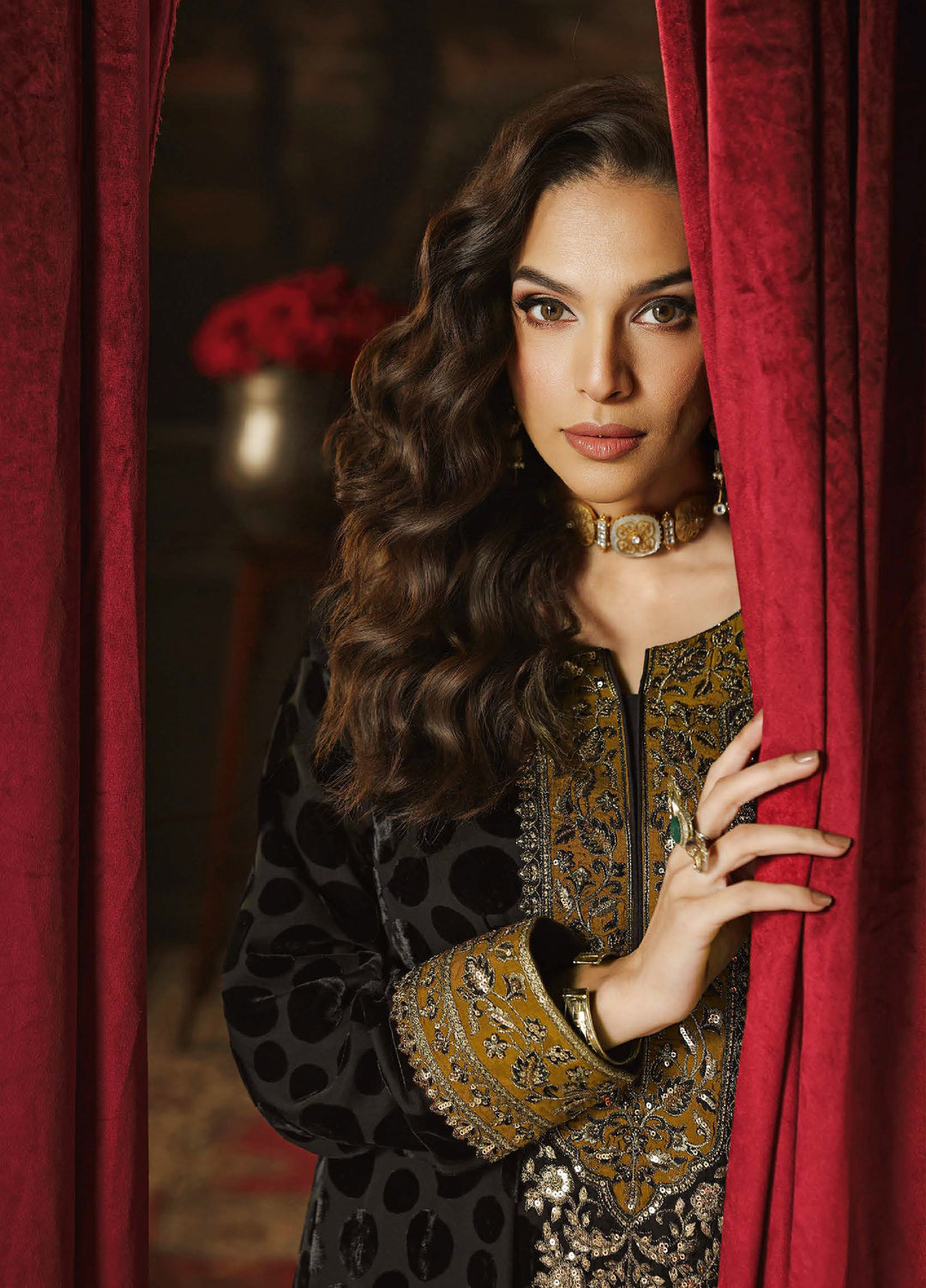 Signora by Charizma Unstitched Velvet Embroidered Suits 3 Piece CRZ25SV CVT5-14 - Festive Collection