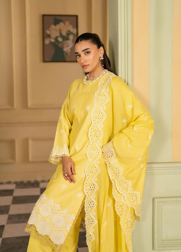 Raha by Rajbari Unstitched Premium Chikankai Embroidered Lawn 3 Piece Suit RB26UCRL D-2 - Summer Collection