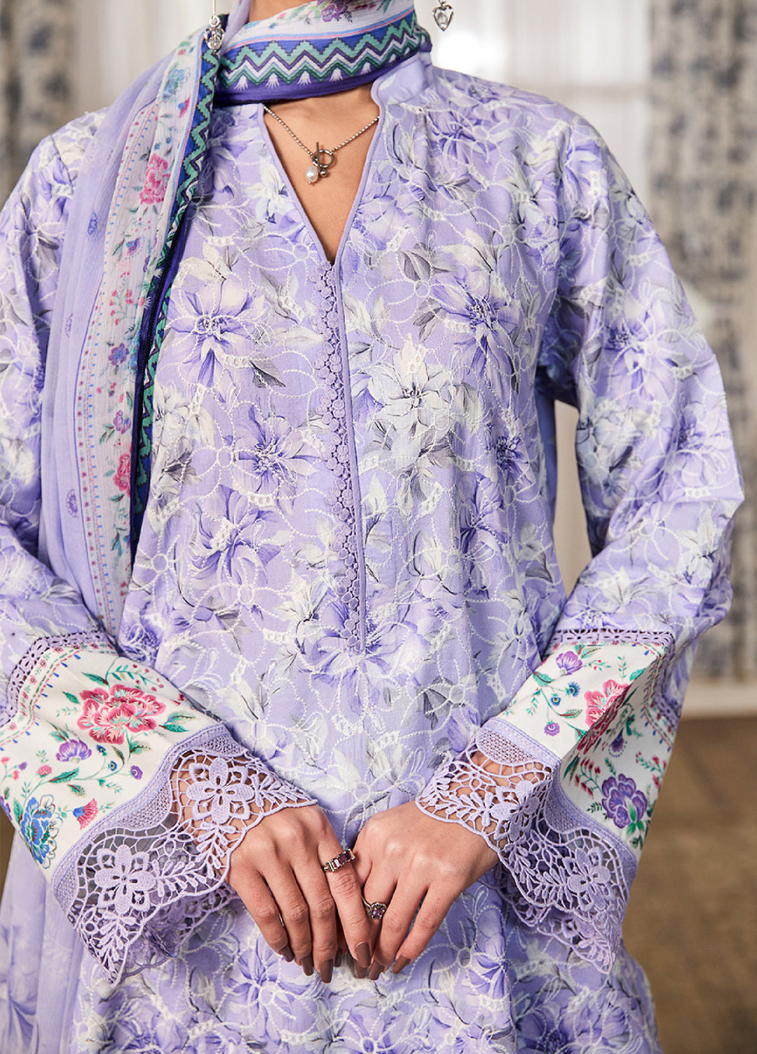 Raha Summer Prints by RajBari Unstitched Printed Lawn 3 Piece Suit RB26URVI D-6 - Summer Collection