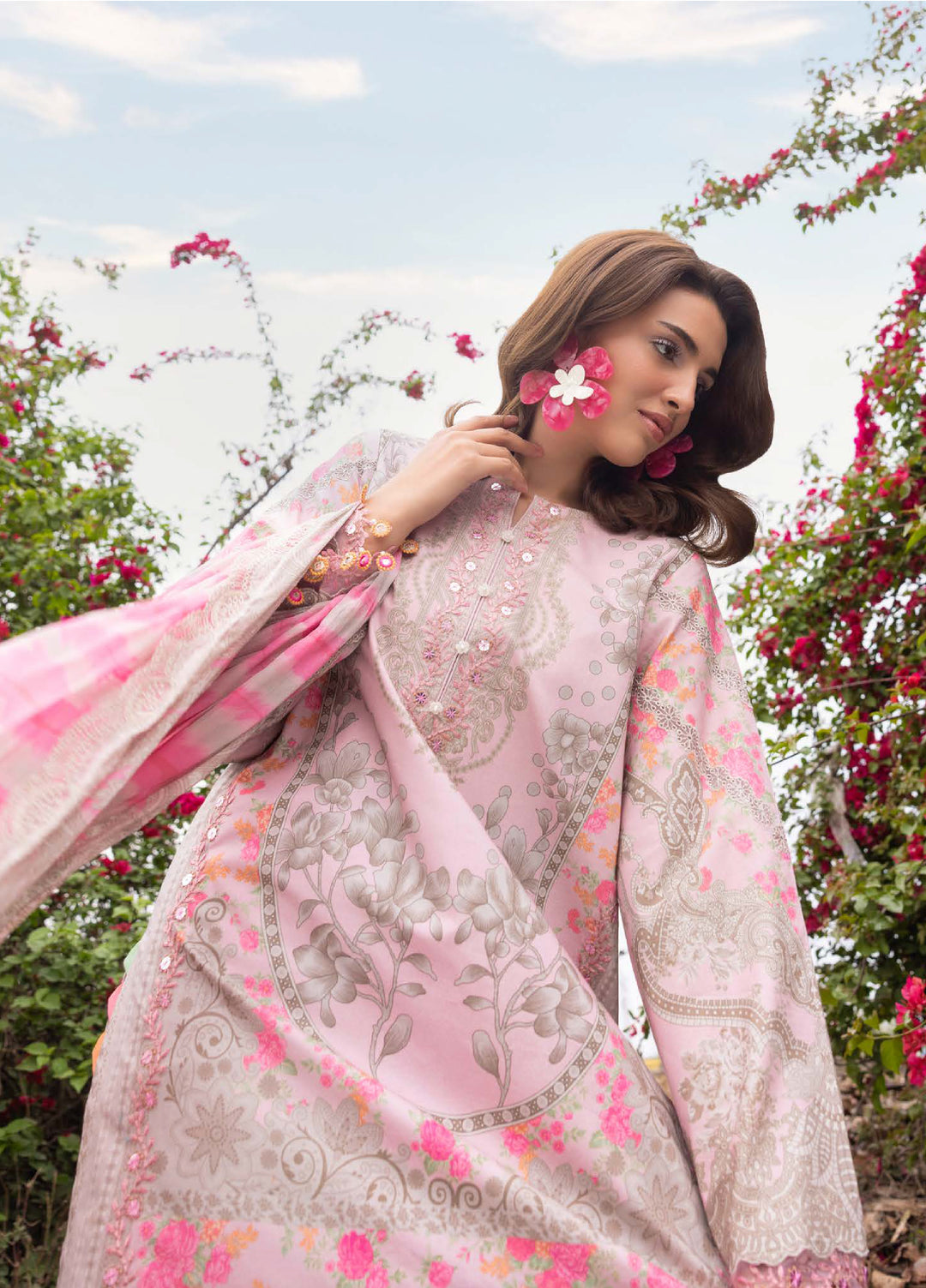 Rang e Bahar by Charizma Unstitched Embroidered Lawn 3 Piece Suit CHR26ULR CRB6-13 - Summer Collection