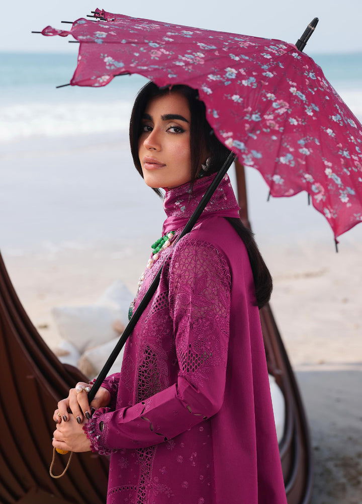 Sahil by Qalamkar Unstitched Embroidered Luxury Lawn 3 Pcs Suit QLK26US SA-01 Zara - Summer