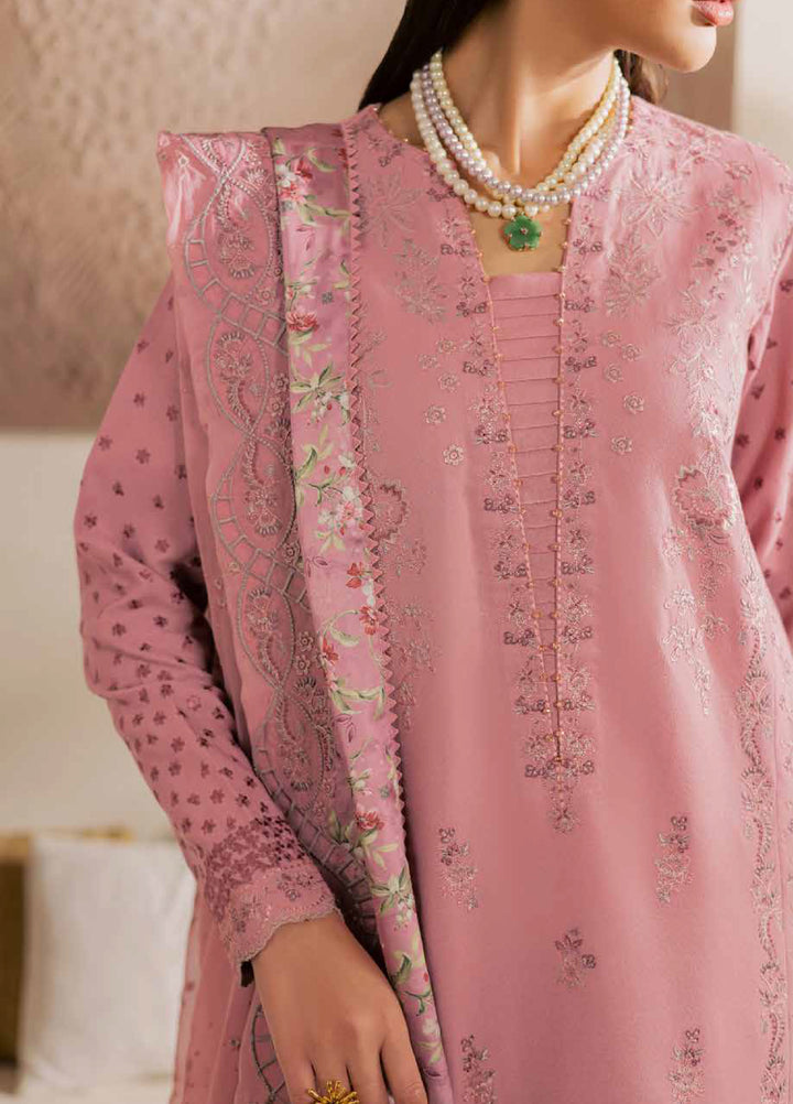 Nureh Exclusive Unstitched Lawn Karandi Embroidered 3 Piece Suit NU26UE NE-216 - Spring Collection