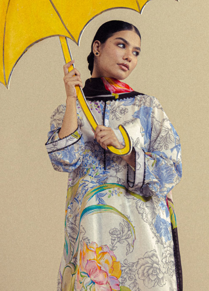 Coco by Zara Shahjahan Unstitched Printed Lawn 3 Piece Suit CZS26UPL FIORA-2A - Summer Collection