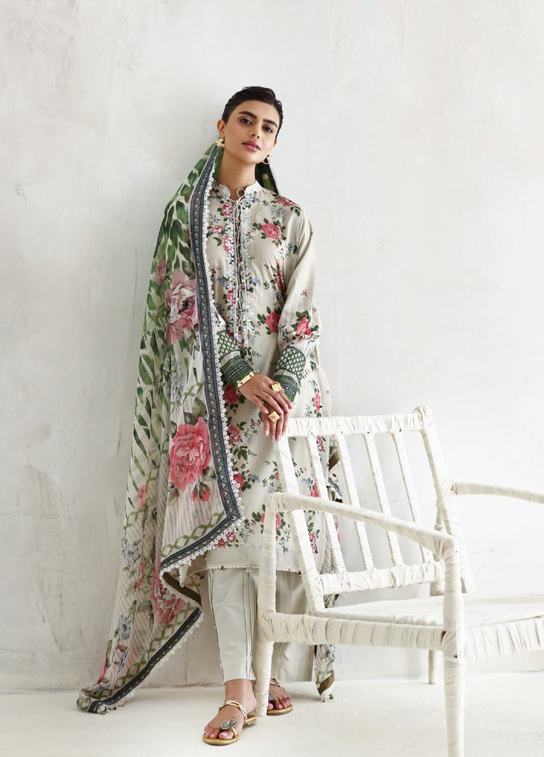 The Luxe by Gul Ahmed Unstitched Embroidered Lawn 3 Piece Suit GA26ULL ÉMERAUDE Orchidée BM 62036 - Casual Collection