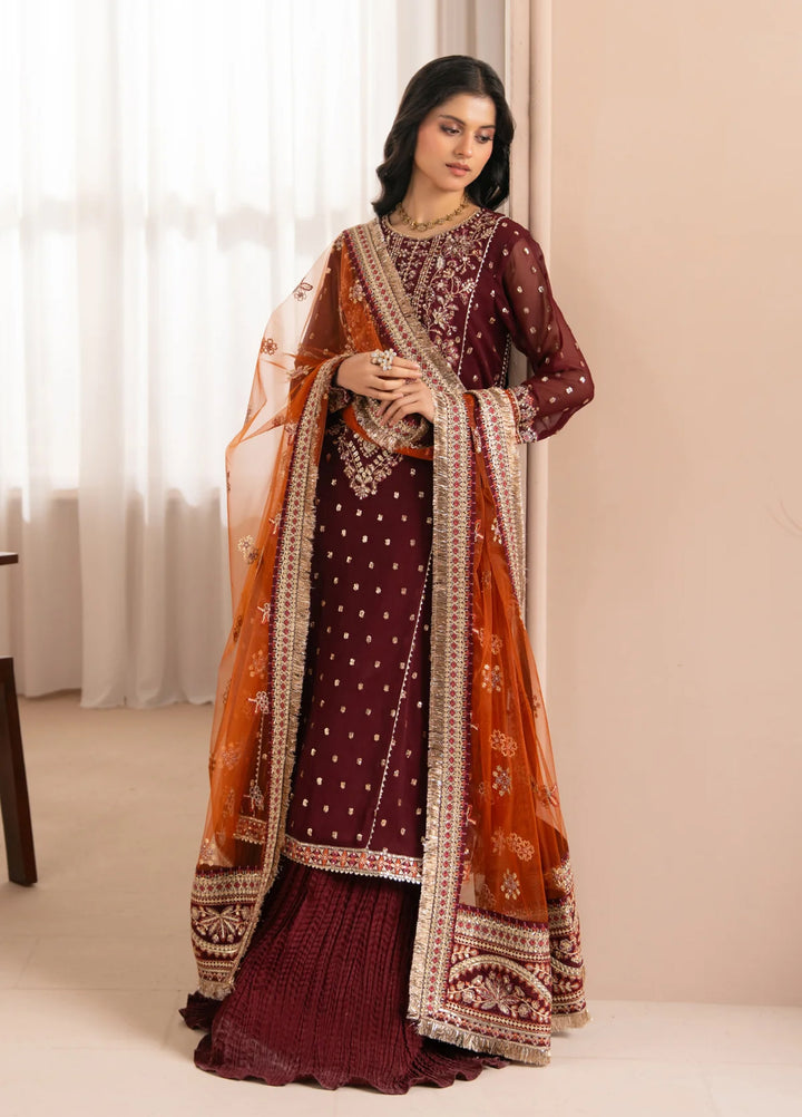 Xenia Formals Unstitched Embroidered Chiffon 3 Piece Suit XF26UF D-01 Lisha - Festive Collection