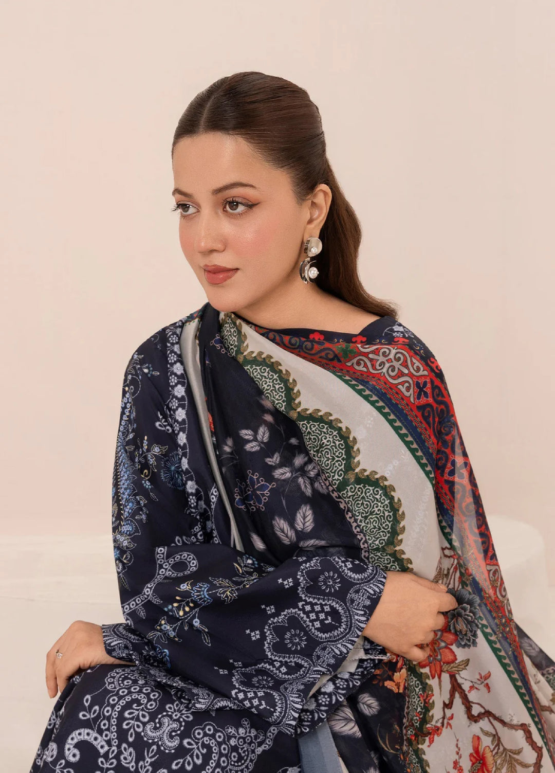 Crimson Hawk by Chandan Nagri Women Pret Printed Crepe 3 Piece Suit FLORIA - Casual Collection