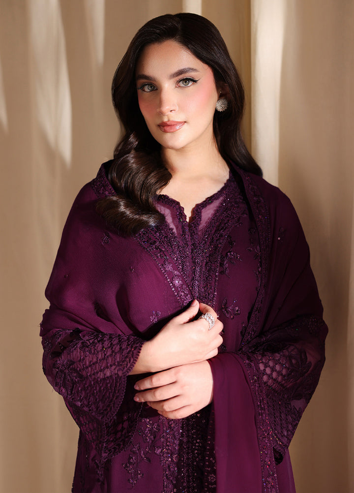 Azure Unstitched Embroidered Chiffon 3 Piece Suit AZ26ULC Garnelle - Festive Collection