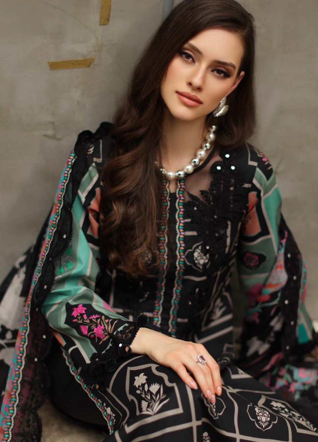 Combination by Charizma Unstitched Embroidered Lawn 3 Piece Suit CHR26UCL CC6-21 - Festive Collection