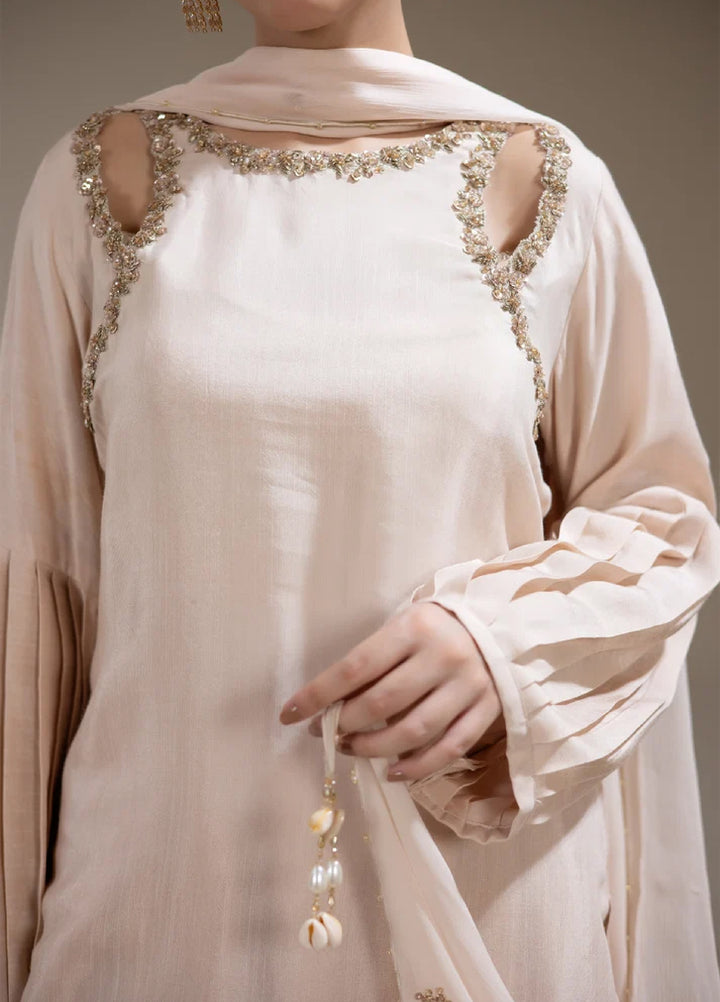 Alee Malic RTW Hand Work Raw Silk 3 Piece Suit Cashmere - Wedding Collection