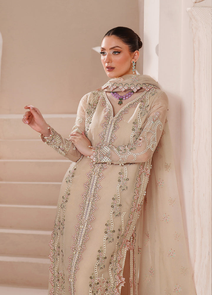 Threads by Alizeh Fashion Unstitched Embroidered Chiffon 3 Piece Suit AF26UTC D-1 Niora - Festive Collection