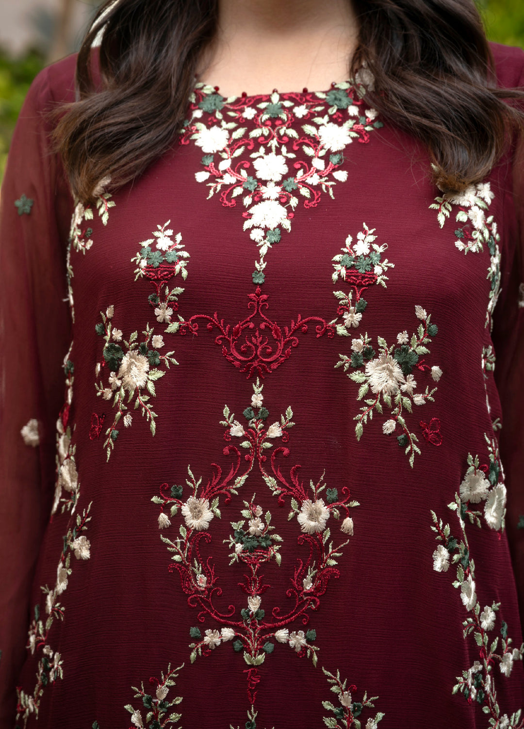 Zenia by Fine Tex Unstitched Royal Embroidered Chiffon Suits 3 Piece FNT25ZC ZC-02 - Festive Collection