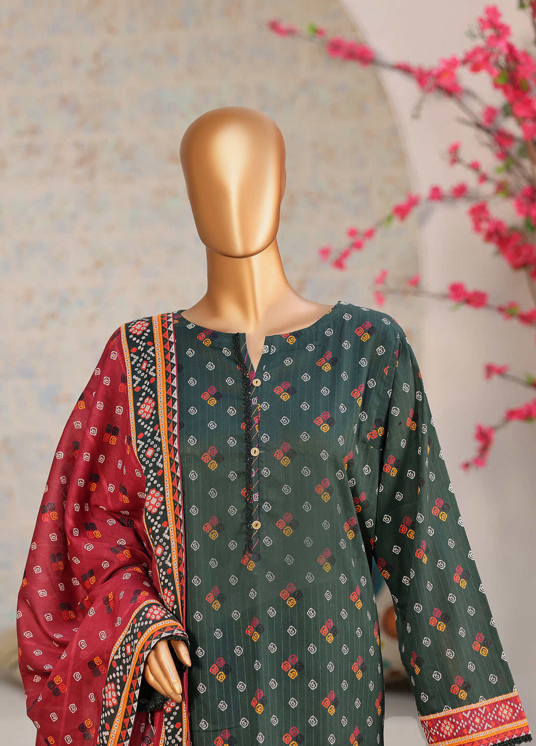 Nayab by HZ Textiles Unstitched Printed Cotton Lawn 3 Piece Suit HZ28UN NPC-02 - Casual Collection