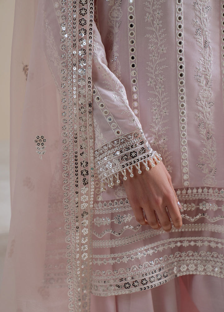 Luxe Atelier by Cross Stitch Unstitched Embroidered Silk 3 Piece Suit CS26ULA D-1 Blush Aura - Festive Collection