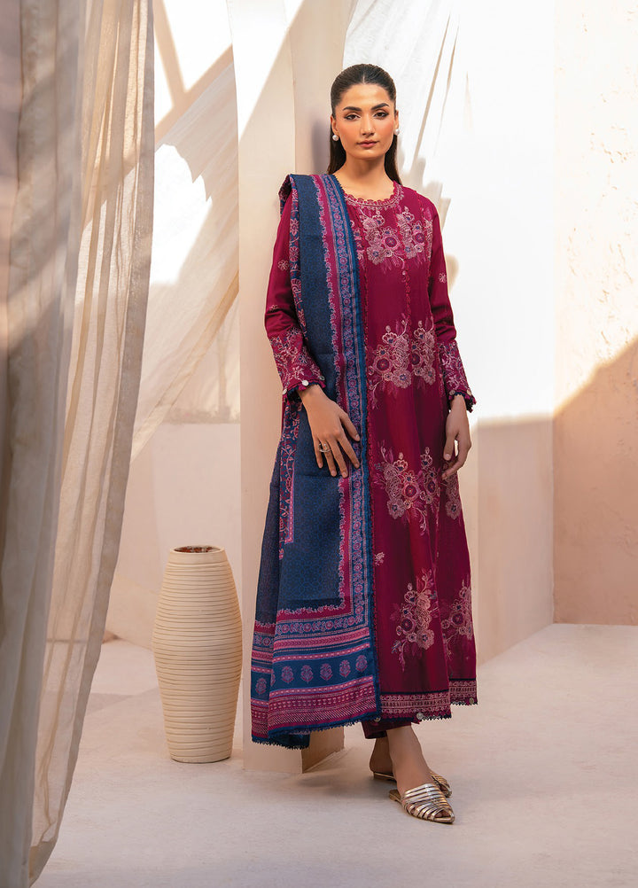 Rang e Khizaan by Xenia Unstitched Khaddar Embroidered Suits 3 Piece XE25SW D-10 AFAZA - Winter Collection