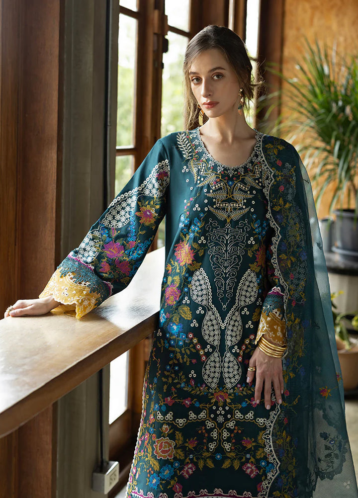 Mon Tresor by Esmel Unstitched Embroidered Luxury Lawn 3 Piece Suit EML26UMT D9-Lumi - Summer Collection