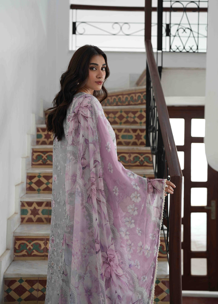 Summer Lines by Neeshay Unstitched Printed Lawn 3 Piece Suit NSH26ULS BLUSHMERE - Eid Collection