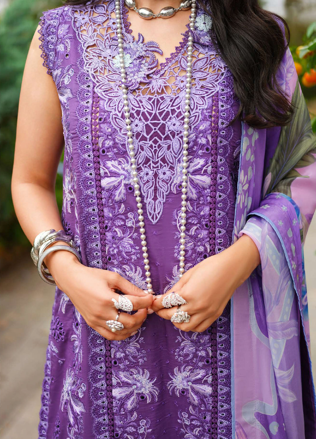 AMoi by Mushq Unstitched Embroidered Luxury Lawn 3 Piece Suit MU26AHL D-10 Lovers Lane - Summer Collection