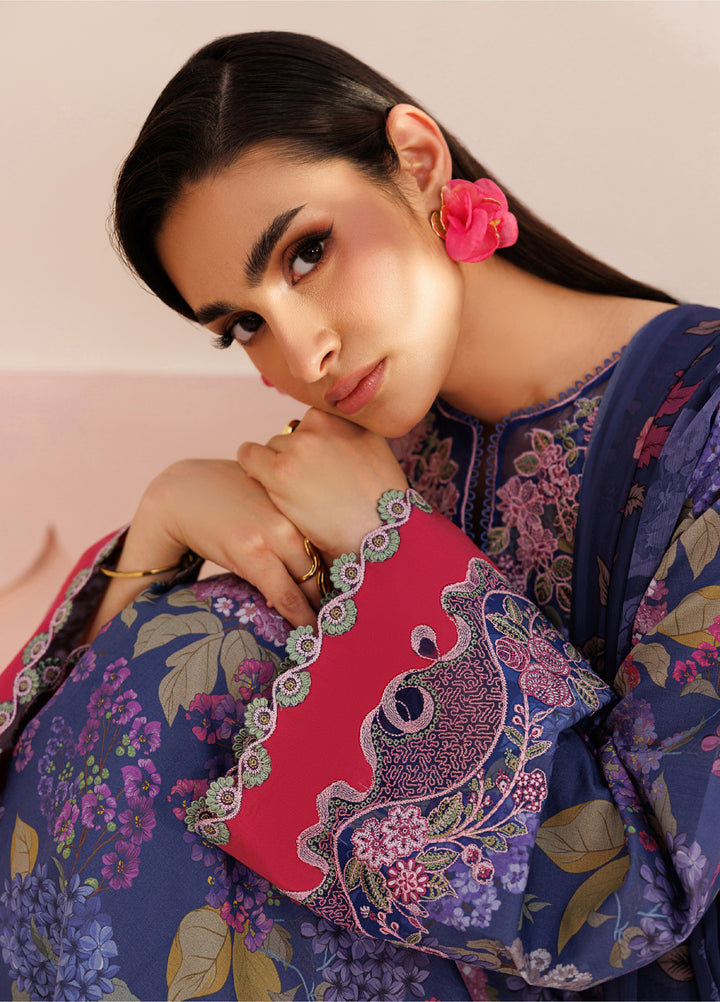 Azzal Unstitched Printed Lawn 3 Piece Suit AZL26UPL AZL-139 - Summer Collection