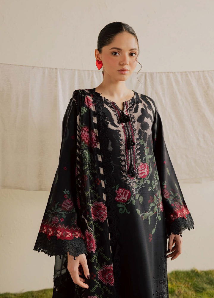 Gardenia by Nureh Unstitched Embroidered Viscose Slub 3 Piece Suit NU26UGV NSG-230 - Casual Collection