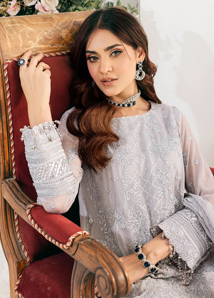 Signature by Salitex Embroidered Chiffon Suits Unstitched 3 Piece SUNS7CH034UT - Summer Collection