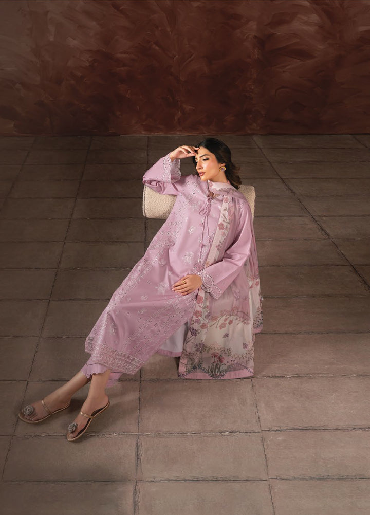 Seran Unstitched Embroidered Lawn 3 Piece Suit SN26ULLE Evara D-04 - Eid Collection