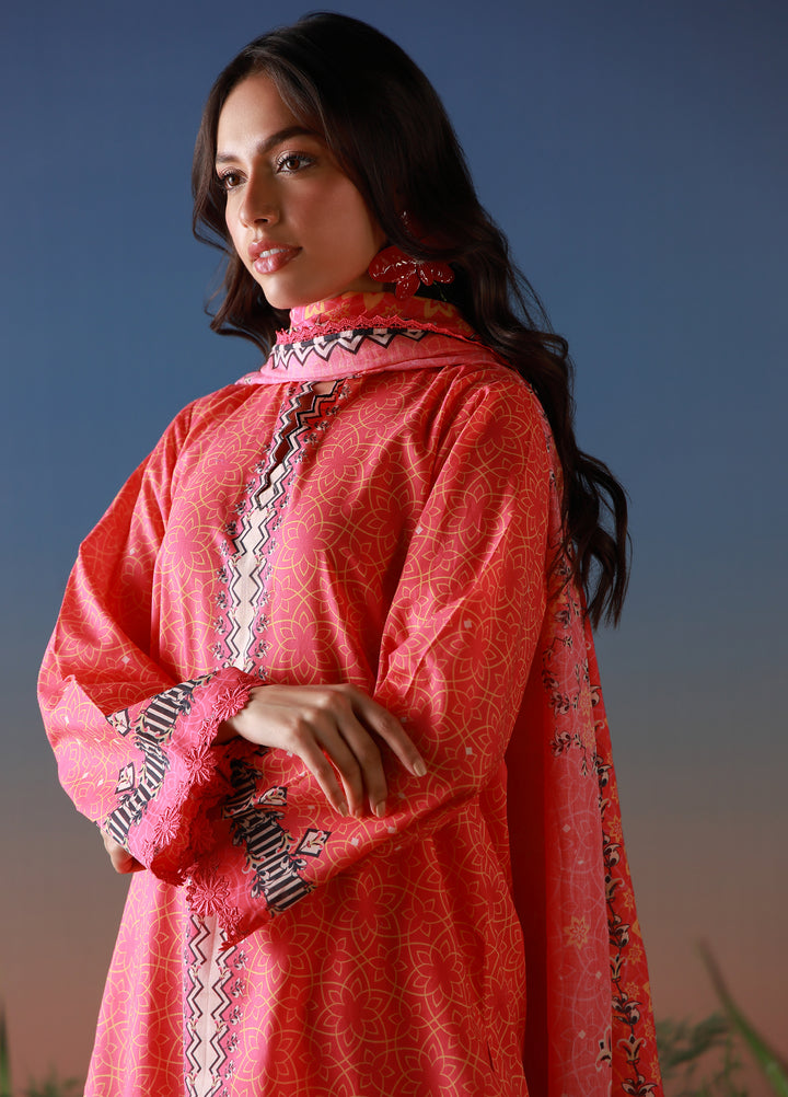 Mirha by Sahar Unstitched Printed Lawn 3 Piece Suit SS1-26-20 Scarlet Tapestry - Summer Collection