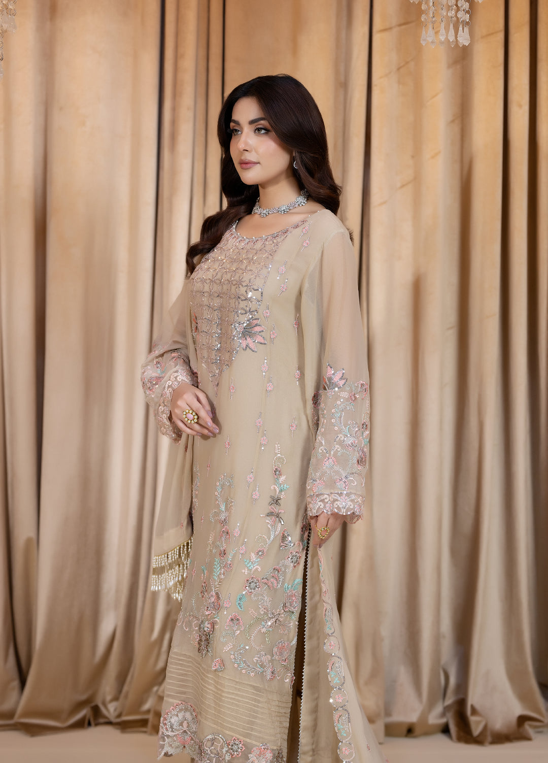 Daastan Raum by Sarb Unstitched Embroidered Chiffon 3 Piece Suit RS26UCD DCL-03 - Festive Collection